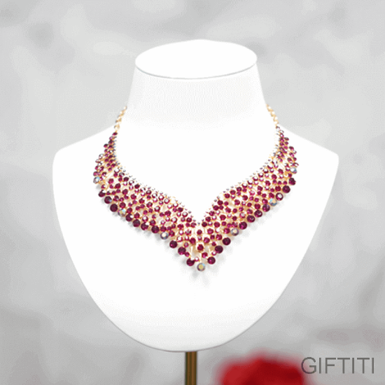 Picture of Elegant Design Necklace In Lipstick Red