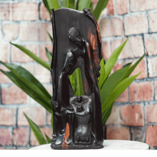 Picture of Black Carving Mask With Praying Couple