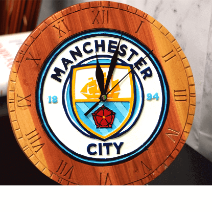 Picture of Manchester City Soccer Clock