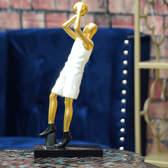 Picture of Red Basket Ball Male Player Resin Sculpture