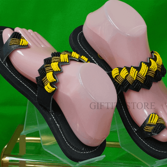 Picture of Beautifully Crafted Women African Handmade Casual Wear Slippers