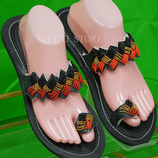 Picture of Beautifully Crafted Women African Handmade Casual Wear Slippers