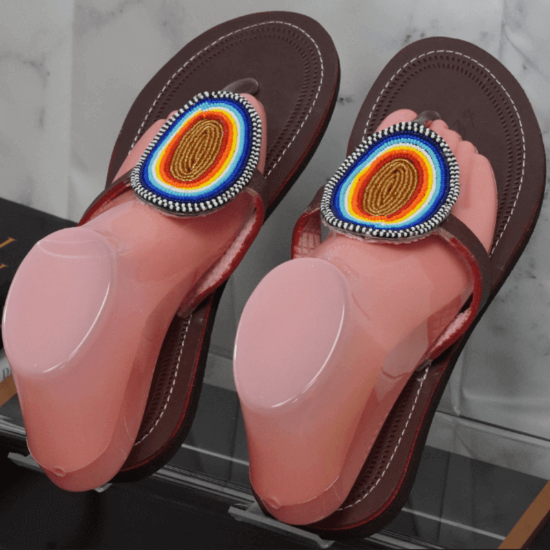 Picture of Colorful Beautifully Crafted Women African Handmade Casual Slippers