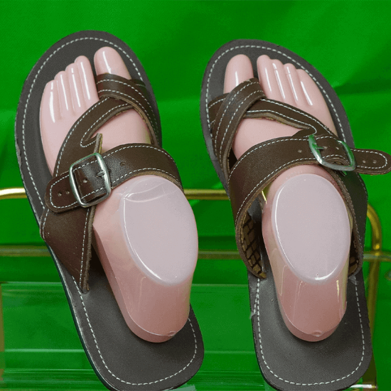Picture of Mens Handmade Brown Leather Sandals