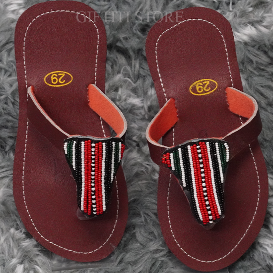 Picture of Baby Girl Hand Crafted Maasai African Female SummerSpring Slippers