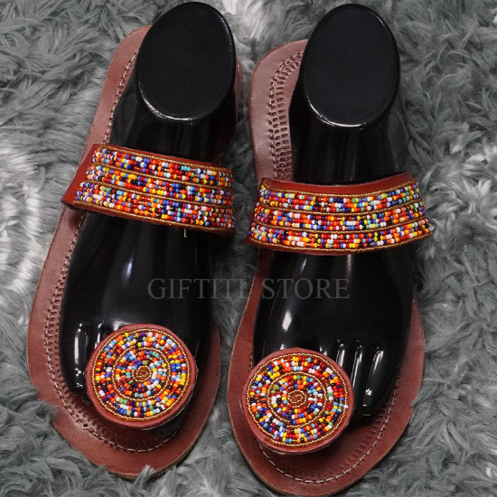 Picture of Simple Crafted Women African Handmade Casual SummerSpring Slippers