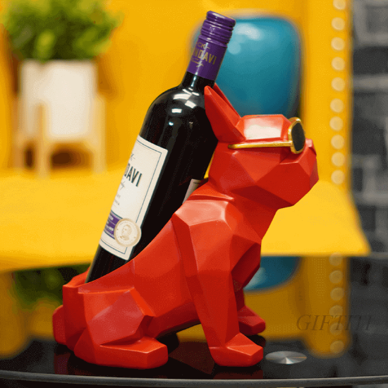 Picture of Red Bull Dog Wine Holder Gift