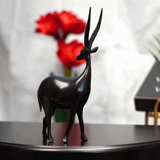 Picture of Black Ebony Handcrafted Antelope
