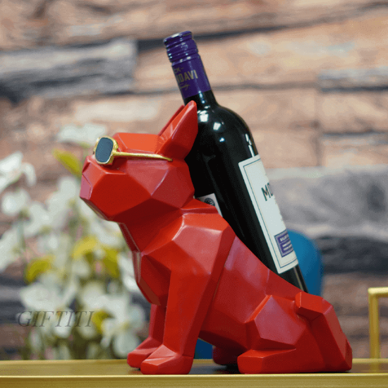 Picture of Red Bull Dog Wine Holder Gift