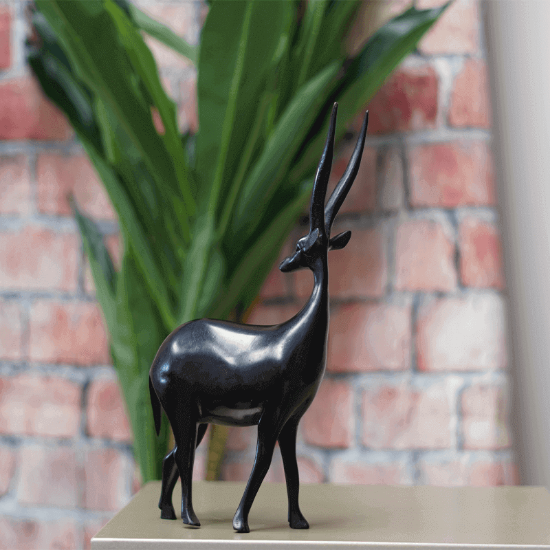 Picture of Black Ebony Handcrafted Antelope