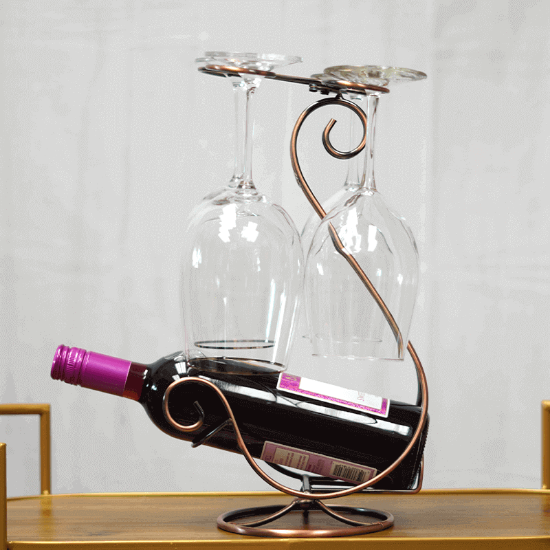 Picture of Wrought Iron Goblet Hanger and Wine Holder