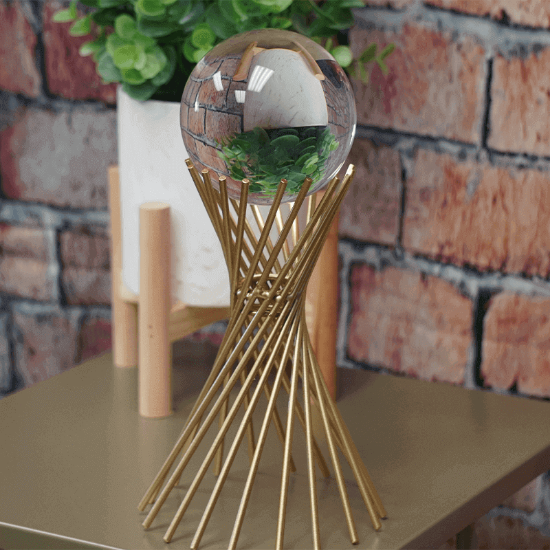 Picture of Crystal Sphere on Golden Stand