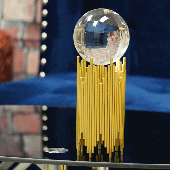 Picture of Crystal Sphere on Golden Stand Vers 2