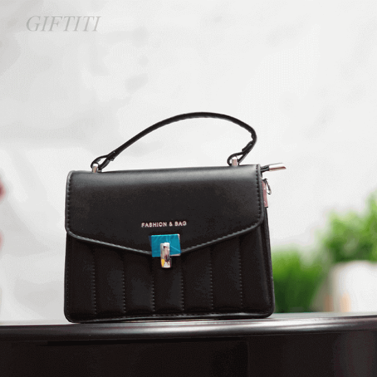 Picture of Shining Black Bag For Female