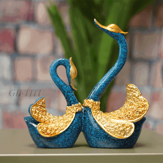 Picture of Blue and Golden Royal Swans