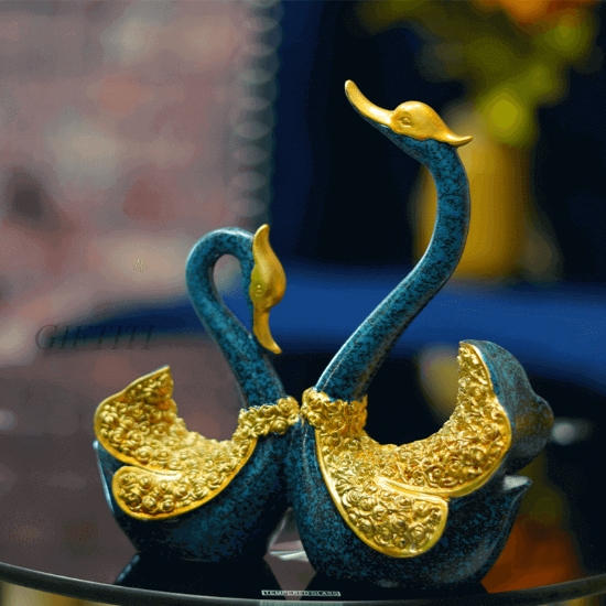 Picture of Blue and Golden Royal Swans