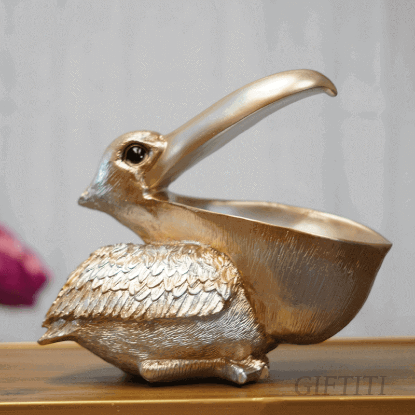 Picture of Antique resin pelican ornament For Office and Home