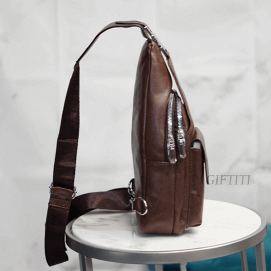 Picture of Genuine Crossbody Leather Chest Bag