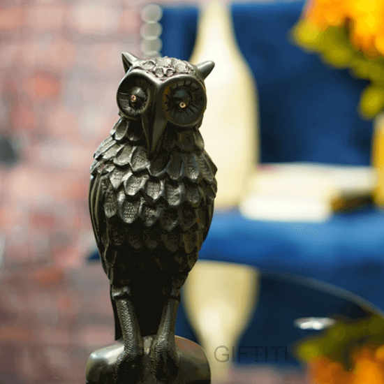 Picture of Handcarved vintage wooden owl