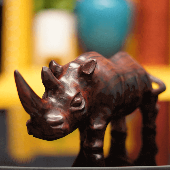 Picture of Ebony Rhinoceros Carving