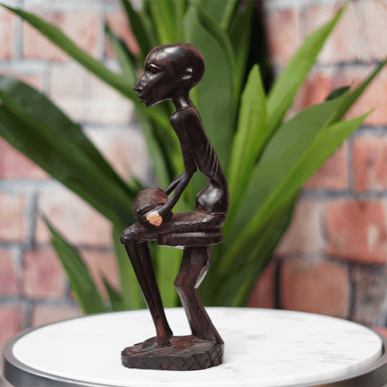 Picture of Ebony Wooden Sculpted Monk