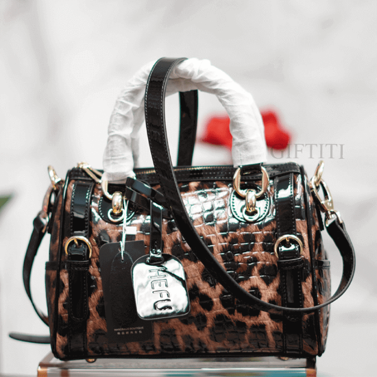 Picture of Leopard Printed Leather Handbag