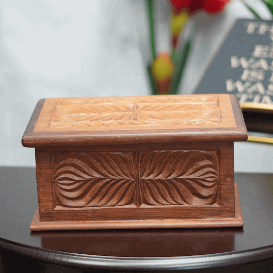 Picture of Wooden Brown Storage Box