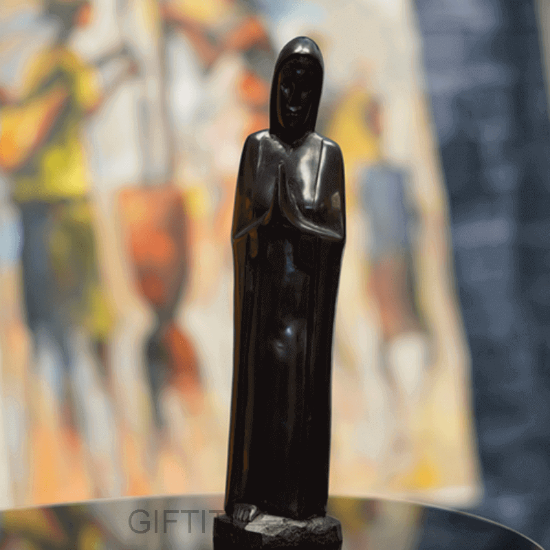 Picture of Ebony Wooden Virgin Mark Statue