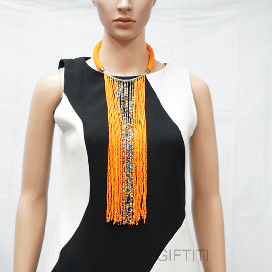 Picture of Orange Massai Necklace For Female