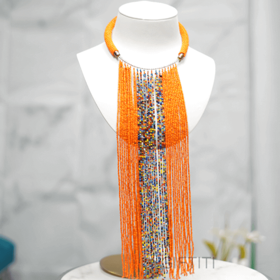 Picture of Orange Massai Necklace For Female