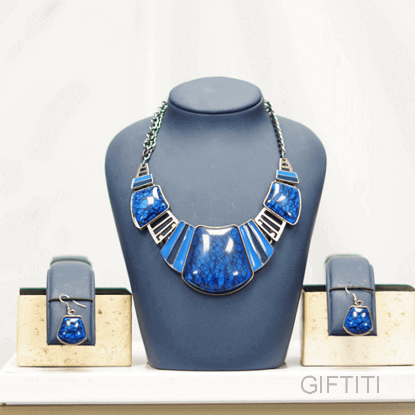 Picture of Blue Design Necklace For Female