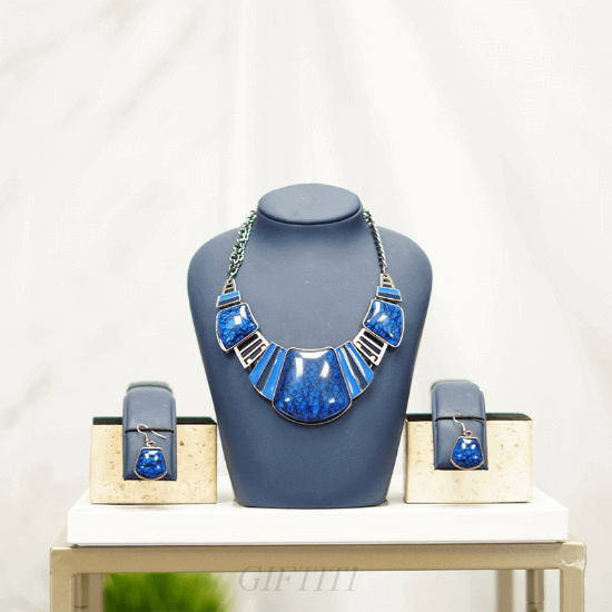 Picture of Blue Design Necklace For Female