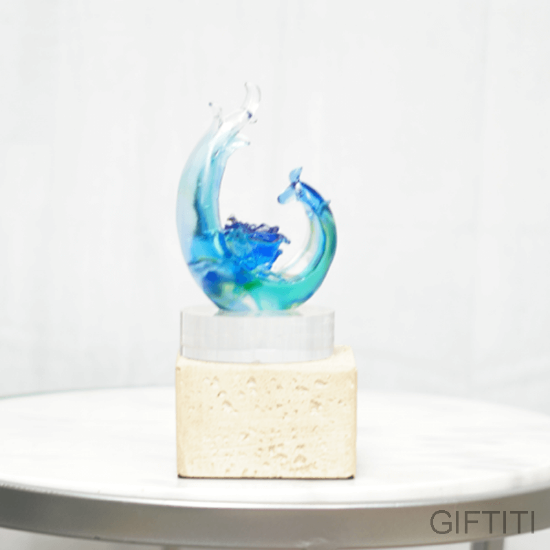 Picture of Crystal Blue Resin Sculpture