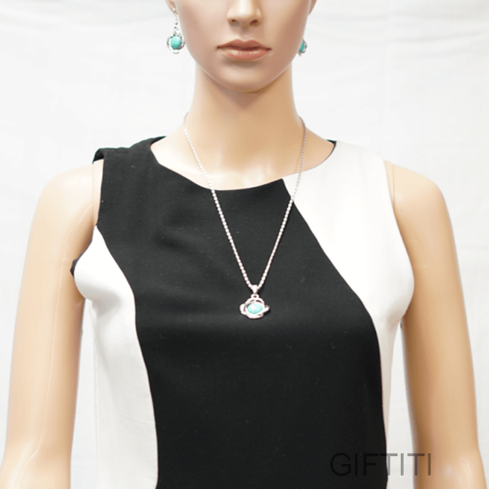 Picture of Lovely Ivy Blue Stone Female Necklace