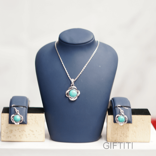 Picture of Lovely Ivy Blue Stone Female Necklace