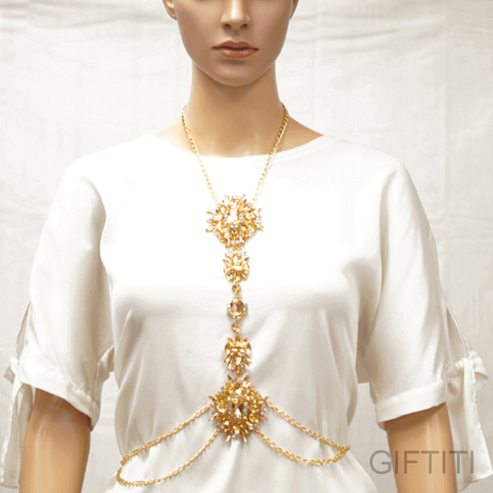 Picture of Gold Necklace And Waist Chain